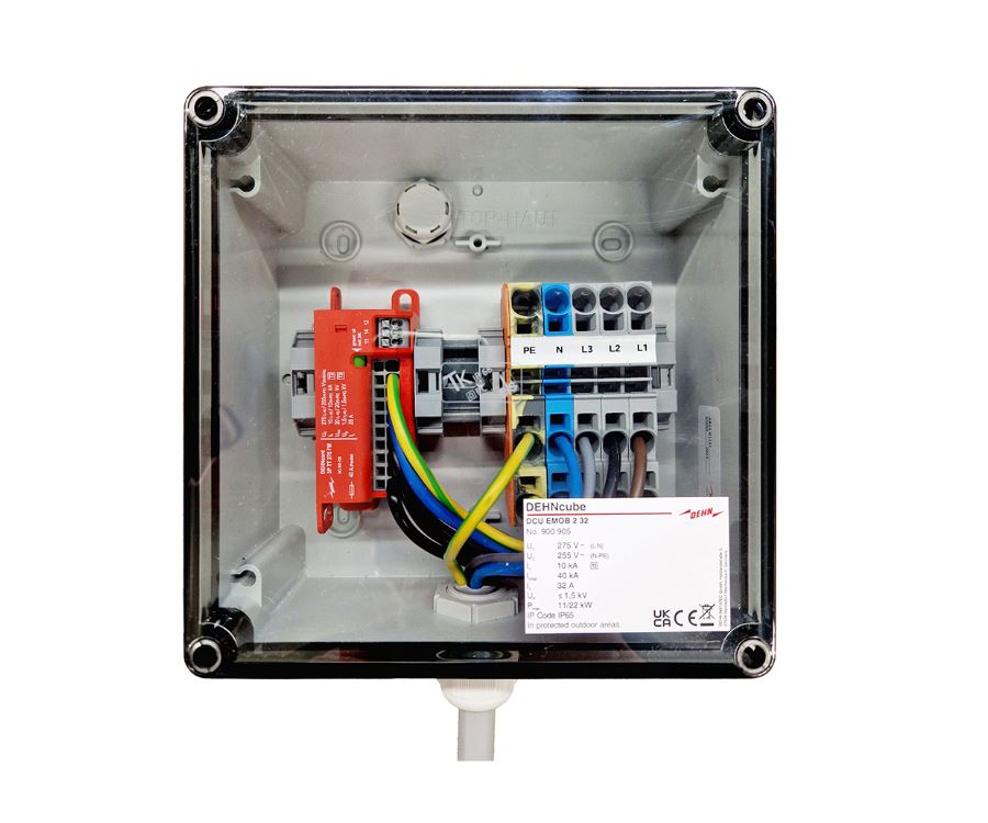 DEHNcube EMOB 2 32 junction box for e-mobility